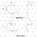 Ver imagem 4 de Acessórios para Banheiro Quadrado 2 peças São Francisco Pingoo.casa - Cromado