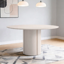 Ver imagem 1 de Mesa de Jantar 6 Lugares Redonda 135cm Verbena N01 Off White - Lyam Decor