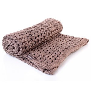 Manta Tricot Cinza