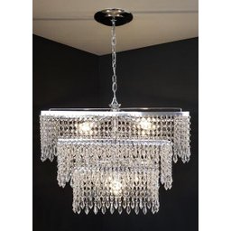 Lustre Pendente Cristal Acrílico 50x30x72 Lina Design Ac017 - 3
