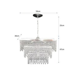 Lustre Pendente Cristal Acrílico 50x30x72 Lina Design Ac017 - 2