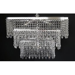 Lustre Pendente Cristal Acrílico 50x30x72 Lina Design Ac017 - 7