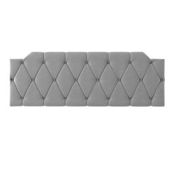 Cabeceira para Cama Queen Size Casal 1,60m Estofada Cinza - Modelo Kelly - 2