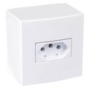 Ver imagem 1 de caixa sobrepor tipo x linha sleek branco MarGirius 75 x 50 x 75 mm 1 interruptor paralelo + controle