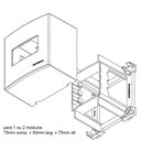 Ver imagem 4 de caixa sobrepor tipo x linha sleek branco MarGirius 75 x 50 x 75 mm 1 interruptor paralelo + controle
