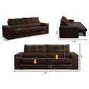 Ver imagem 2 de Sofá Retrátil e Reclinável 2 Lugares 1,70m com Molas Mirela Suede Adonai Estofados