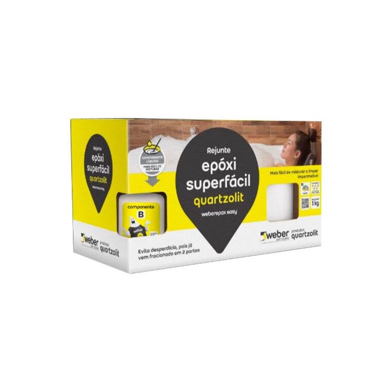 Rejunte Epóxi Super Fácil Quartzolit 1 Kg Branco