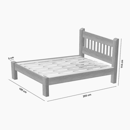 Cama King Size Casal Luxo de Madeira Maciça Cedro Tauari Castanho - 6