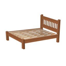 Cama King Size Casal Luxo de Madeira Maciça Cedro Tauari Castanho - 3