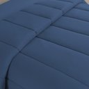 Ver imagem 2 de Edredom Queen Malha 100% Algodão com Viés Azul Marinho