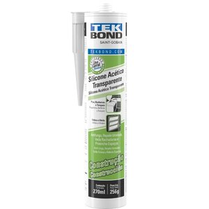 Silicone Tubo Construção Incolor Acético 256g Tekbond