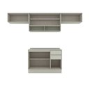 Ver imagem 4 de Cozinha Modulada 4 Peças 280cm 6 Portas 2 Gavetas Fineze Henn - Cor: Areia HP