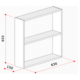 Nicho Minimalista Preto Mdf Organizador Cozinha - Rufatto Decorações - 2