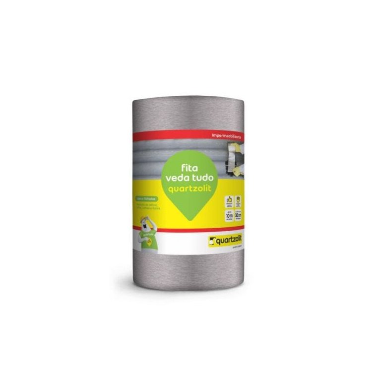 Manta Asfáltica Auto Adesiva Aluminizada Quartzolit 20cmX10m