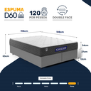 Ver imagem 3 de Cama Box + Colchão Gazin de Espuma D28 + D60 Double Face Force Up Queen 158 cm