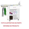 Tabua de passar roupa Gaveta 02 portas Branca com cabideiro PASSE BEM - 6