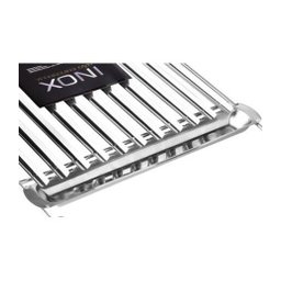 Grelha Inox Parrilla Argentina Grilazer 40x 40cm com Calha e Cabo Madeira Verniz - 3