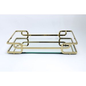 BANDEJA LUANA - 37 X 57 CM DOURADA