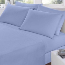 Jogo de Lençol Casal Santista Prata 150 fios - Azul - 2 Jogo de Lençol Casal Santista Prata 150 fios - Azul - 2
