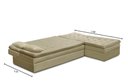Ver imagem 3 de Sofá Cama King 5 Lugares 2,70m Agnes Suede Rover & Beato