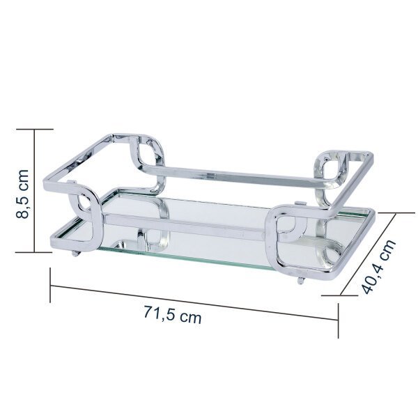 BANDEJA HARA LUANA CROMADA 39,5X70 CM - 3