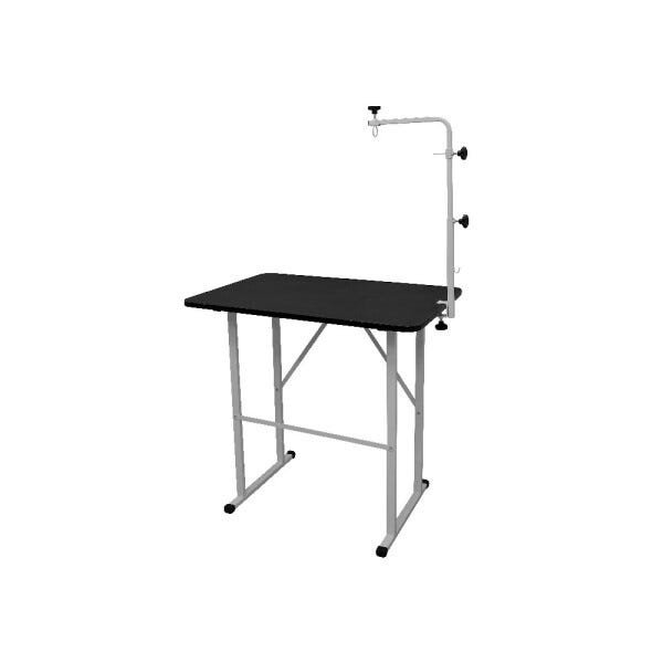 Mesa Banho Tosa Pet com Prateleira e Girafa Branco Preto | MadeiraMadeira