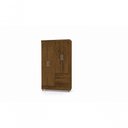 Ver imagem 4 de Guarda Roupa Casal Ideal Plus 4 Portas 2 Gavetas MDP Imbuia Rústico Vila Rica