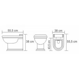 Assento Sanitário Poliéster Belle Epoque Branco para Deca - 3