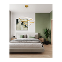 Ver imagem 3 de Lustre Led Pendente 3 Anéis Dourado 60cm 60w Luz 3000k