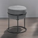 Ver imagem 3 de Puff Banqueta Riad Argola Preto Resistente Estofado Veludo