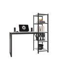 Ver imagem 2 de Escrivaninha Mesa Escritório Estudo Trabalho com Prateleira Branco/preto
