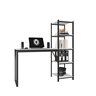 Escrivaninha Mesa Escritório Estudo Trabalho com Prateleira Branco/preto - 2