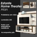 Ver imagem 3 de Estante Home Theater Alan com Pés Off White Savana – Madetec