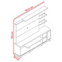 Ver imagem 2 de Estante Home Theater Alan com Pés Off White Savana – Madetec