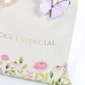 Sacola Ecobag 20x22 Linho Natural Presente Estampa Jardim Encantado - 3