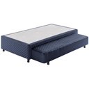 Ver imagem 1 de Cama Box Base Casal com Auxiliar Semi Ortopedica Poliester (138x188) - Cinza