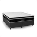Ver imagem 7 de Cama Box Queen Couro Preto + Colchão Paris Molas Ensacadas Couro Preto/preto