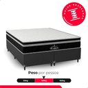 Ver imagem 5 de Cama Box Queen Couro Preto + Colchão Paris Molas Ensacadas Couro Preto/preto