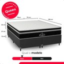 Ver imagem 4 de Cama Box Queen Couro Preto + Colchão Paris Molas Ensacadas Couro Preto/preto