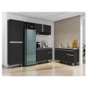 Ver imagem 2 de Cozinha Ambiente Vanessa e Balcão de Pia Tatiane 120 Cm Preto Fosco - Ajl