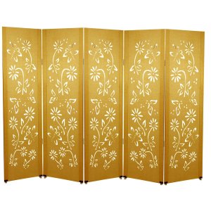 Biombo Margarida 5 Folhas c/ 10 Pezinhos