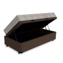 Ver imagem 4 de Cama Box Baú Solteiro Marrom + Colchão Molas Ensacadas Ortobom Airtech Springpocket