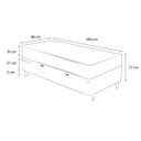 Ver imagem 2 de Cama Box Baú Solteiro Marrom + Colchão Molas Ensacadas Ortobom Airtech Springpocket