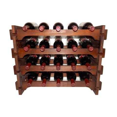 Adega Vinho Madeira 20 Garrafas Cor Imbuia C05