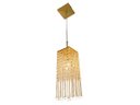 Ver imagem 2 de Lustre Pendente acabamento Dourado cristais e correntes asfour