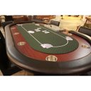 Ver imagem 4 de Mesa de Poker Profissional Retro Madeira e Couro 9 Lugares