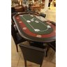 Mesa de Poker Profissional Retro Madeira e Couro 9 Lugares - 5
