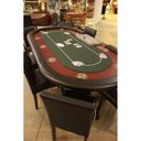 Ver imagem 5 de Mesa de Poker Profissional Retro Madeira e Couro 9 Lugares