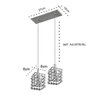 Pendente De Cristal Duplo COD: PD-B/2 Salas , quartos - 3