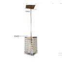 Ver imagem 2 de Lustre Pendente Cristal Acrílico Aço Inox